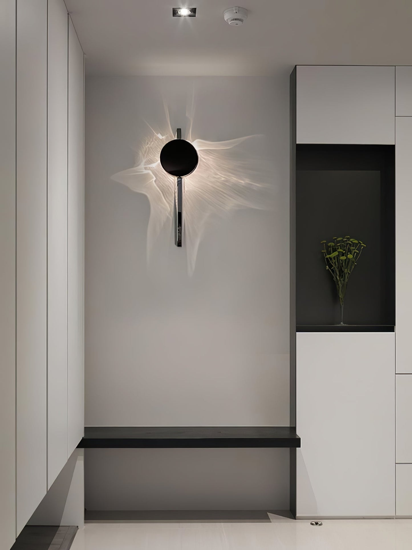 Wall Lamp | Stainless Steel & Aluminum | Set of 2, Black