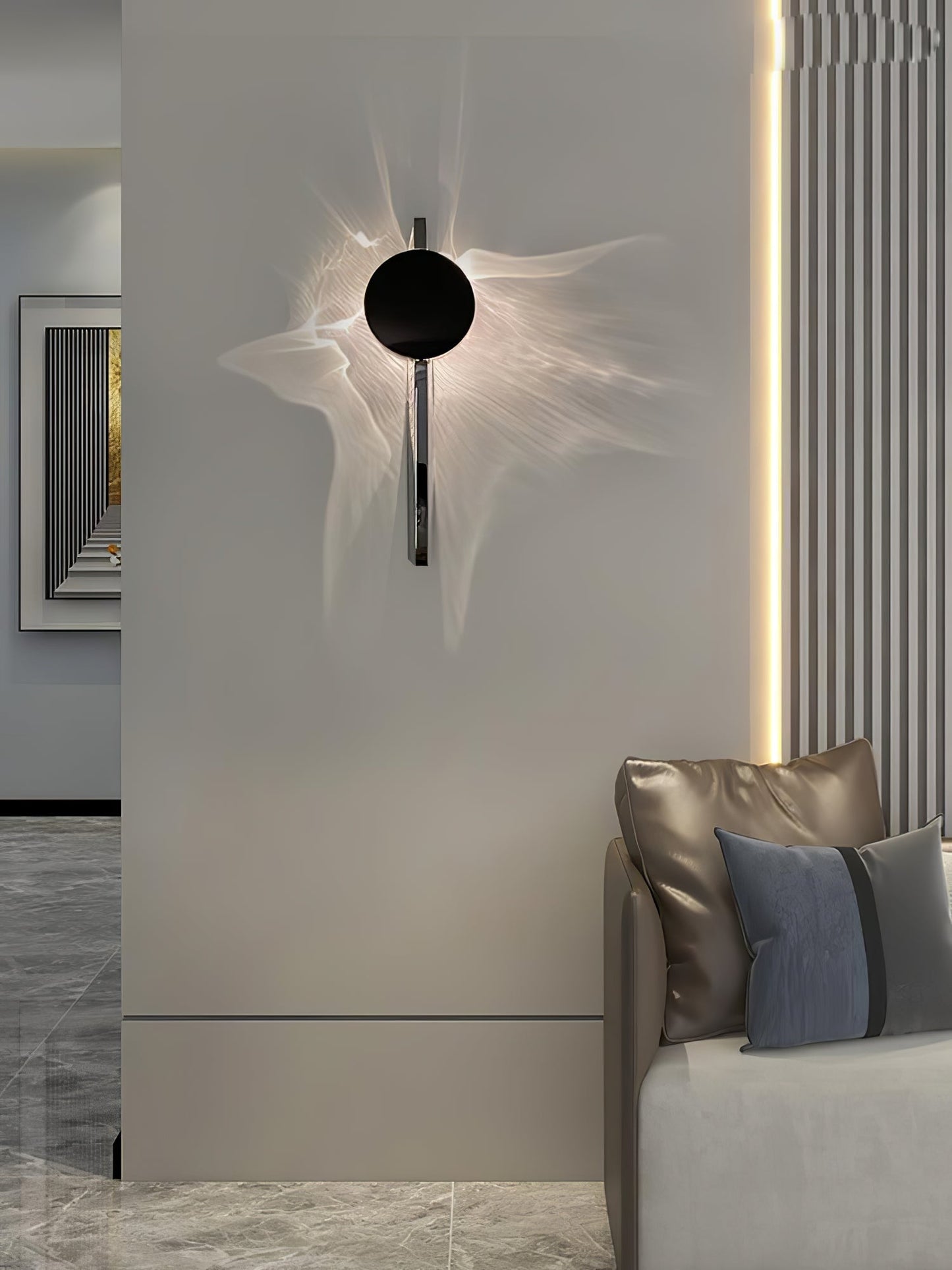 Wall Lamp | Stainless Steel & Aluminum | Set of 2, Black