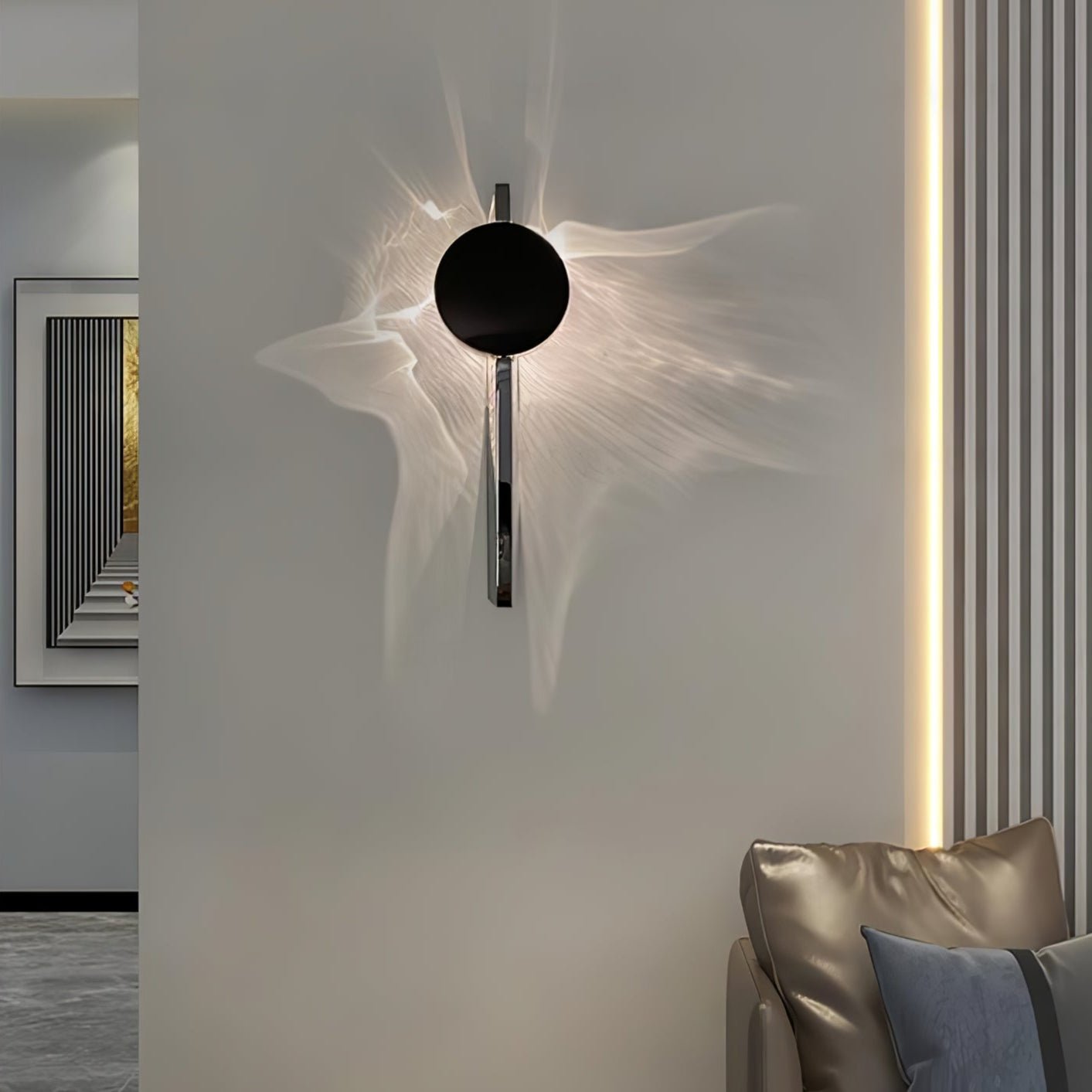 Wall Lamp | Stainless Steel & Aluminum | Set of 2, Black
