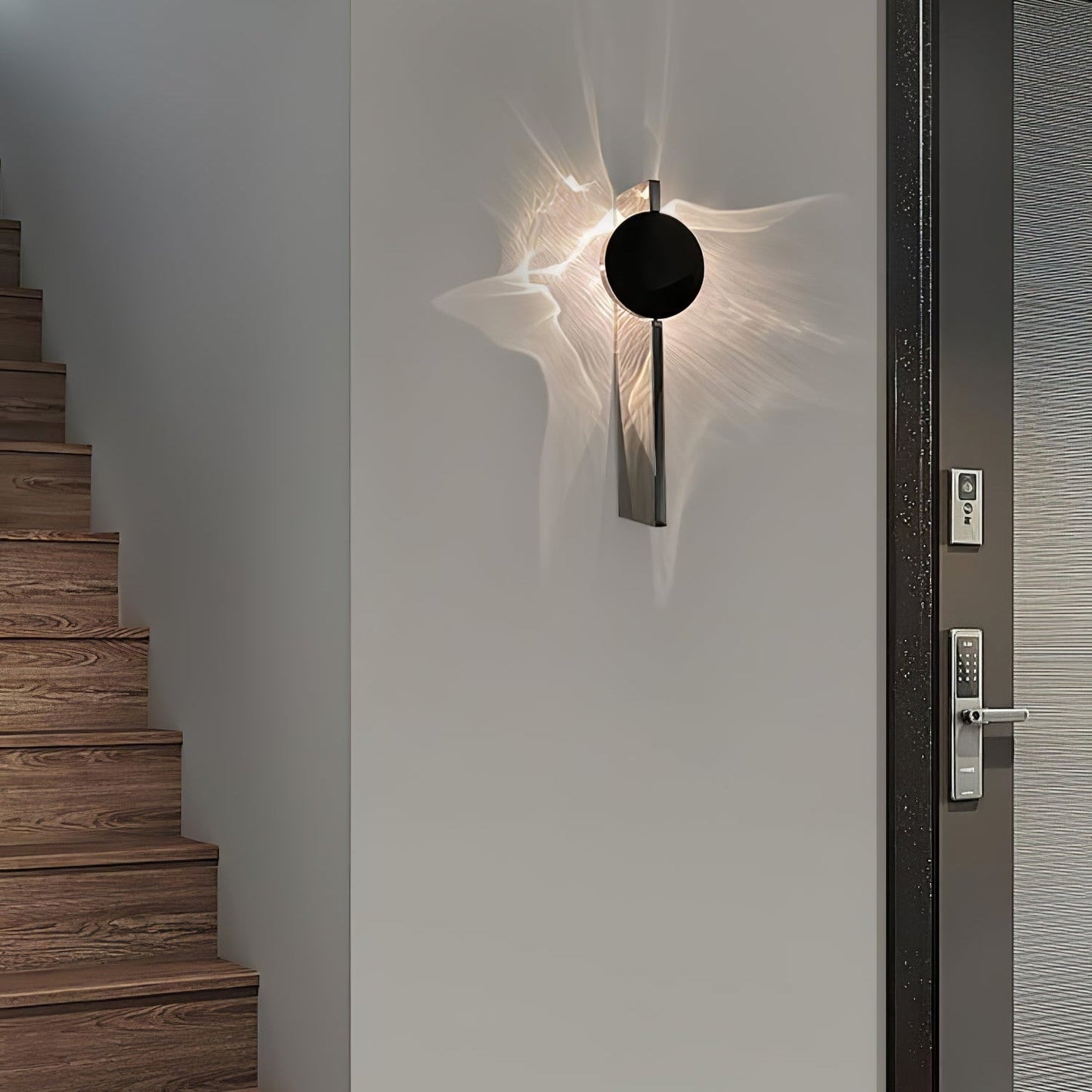 Wall Lamp | Stainless Steel & Aluminum | Set of 2, Black