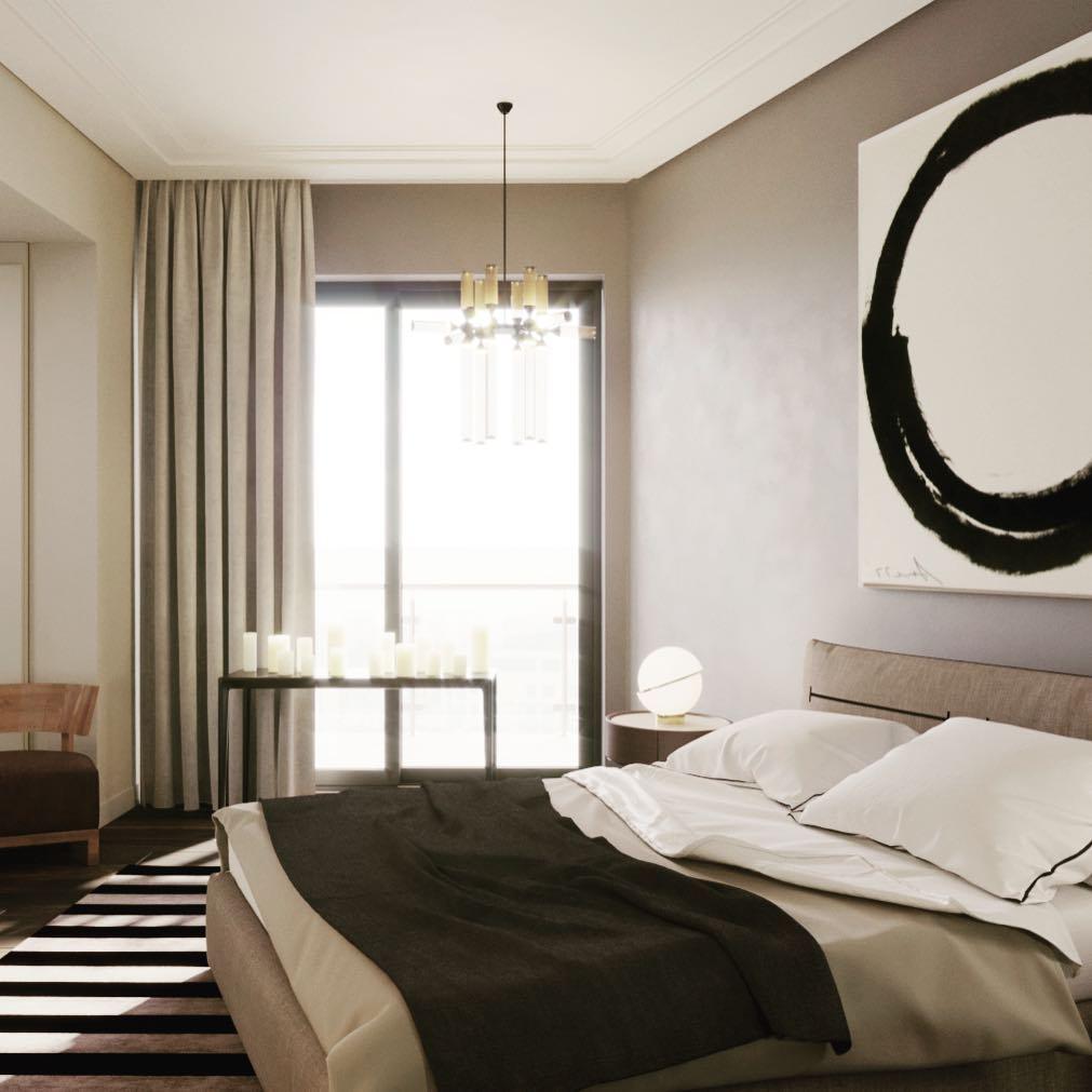 Crescent Table Lamp | Brushed Brass & White Acrylic | 30cm Diameter