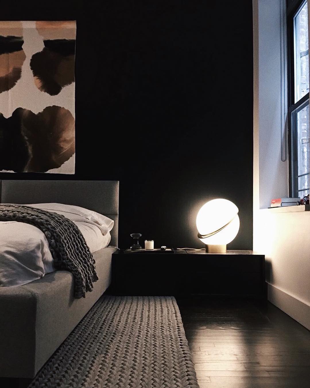 Crescent Table Lamp | Brushed Brass & White Acrylic | 30cm Diameter