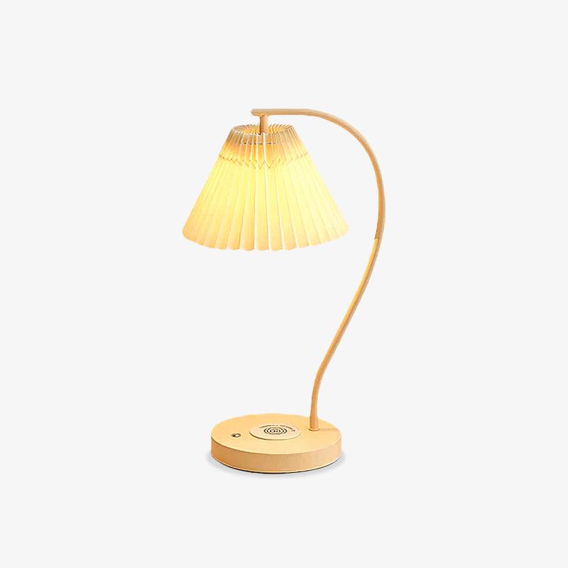 Crescini Table Lamp | Pleated Shade | White