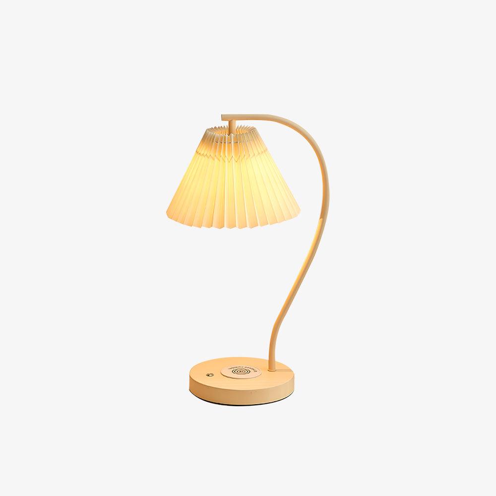 Crescini Table Lamp | Pleated Shade | White
