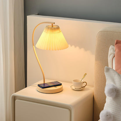 Crescini Table Lamp | Pleated Shade | White