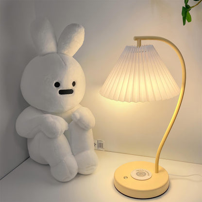Crescini Table Lamp | Pleated Shade | White