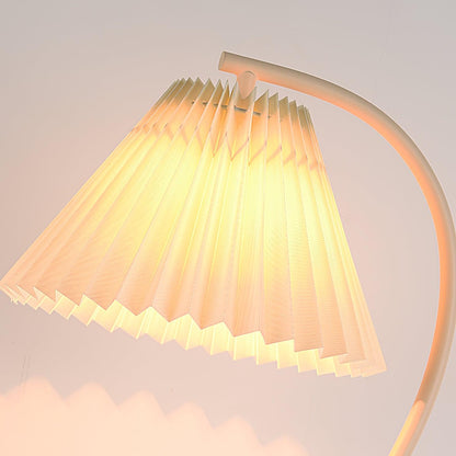 Crescini Table Lamp | Pleated Shade | White