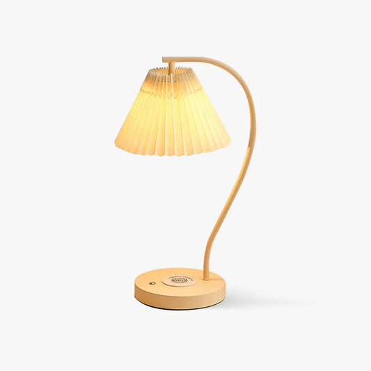Crescini Table Lamp | Pleated Shade | White