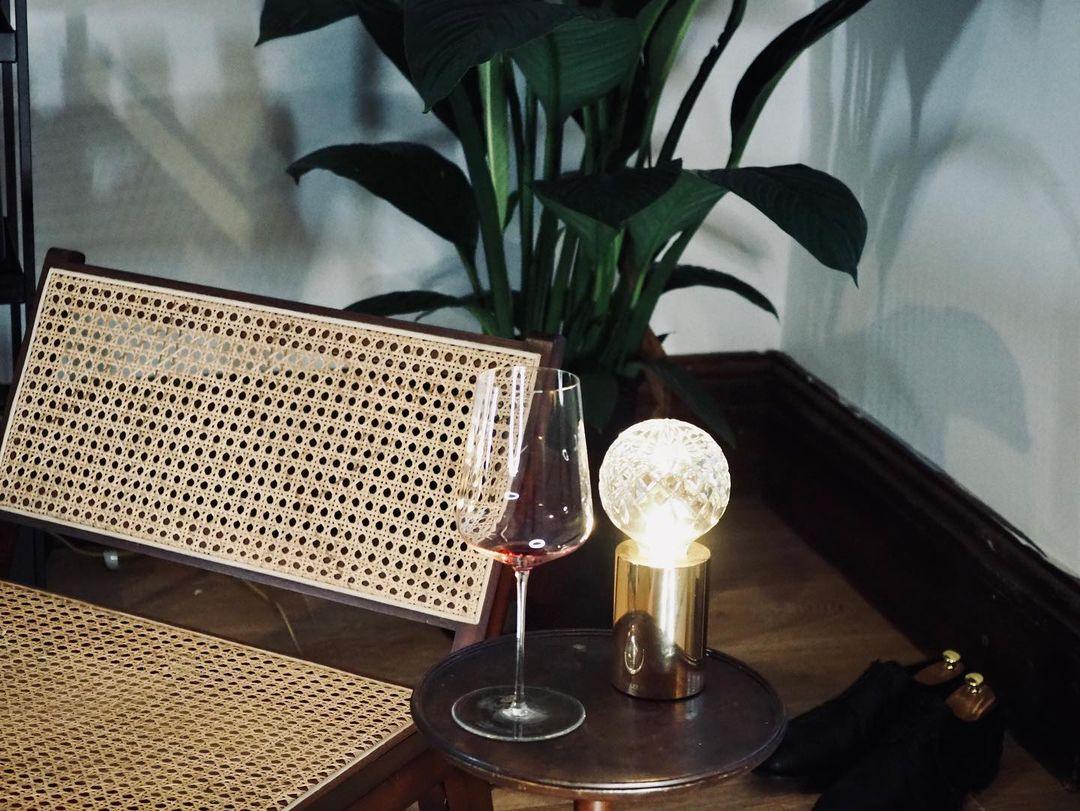 Crystal Table Lamp | Hand-Cut Clear Glass | Gold Brass Base