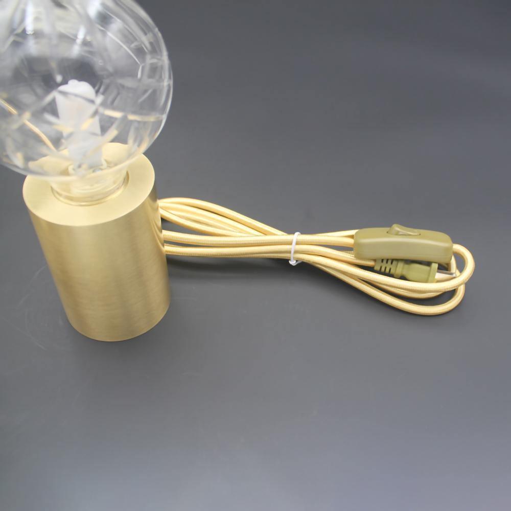 Crystal Table Lamp | Hand-Cut Clear Glass | Gold Brass Base