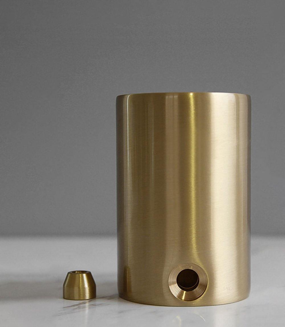 Crystal Table Lamp | Hand-Cut Clear Glass | Gold Brass Base