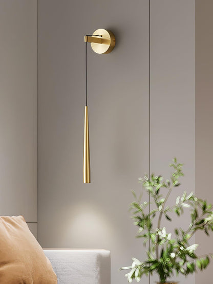 Crystal Wall Lamp | Conical Design | Brass or Black