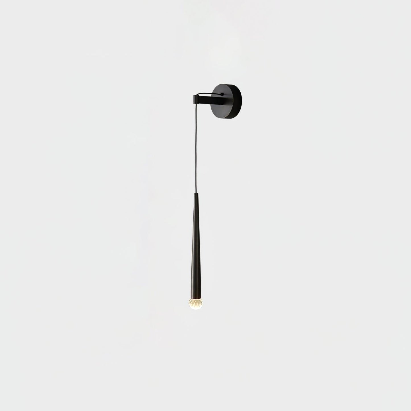 Crystal Wall Lamp | Conical Design | Brass or Black