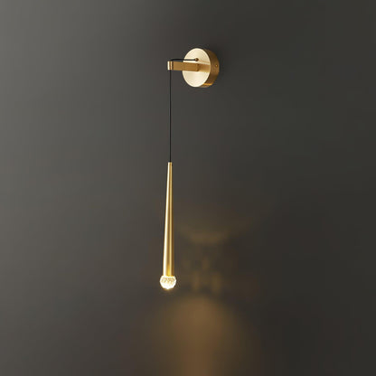 Crystal Wall Lamp | Conical Design | Brass or Black