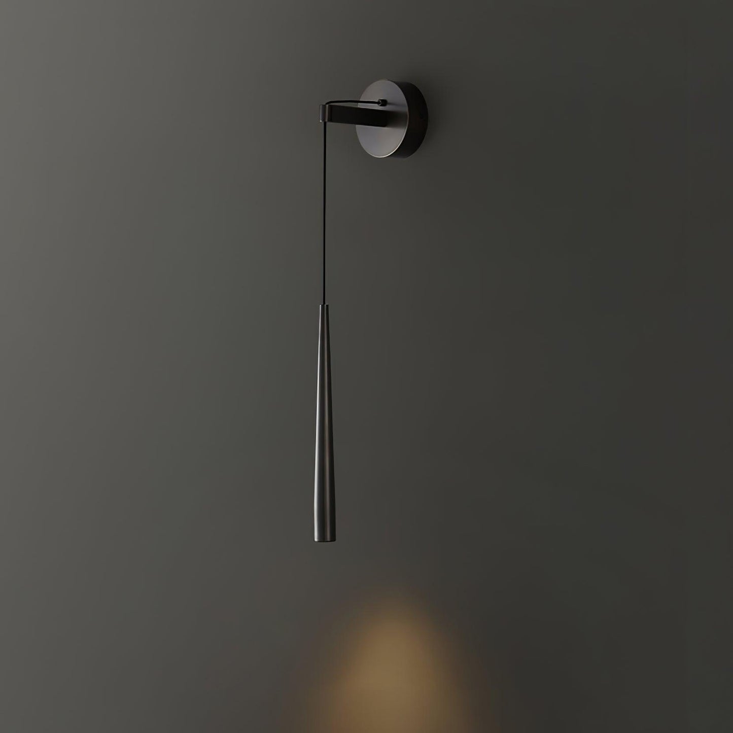Crystal Wall Lamp | Conical Design | Brass or Black