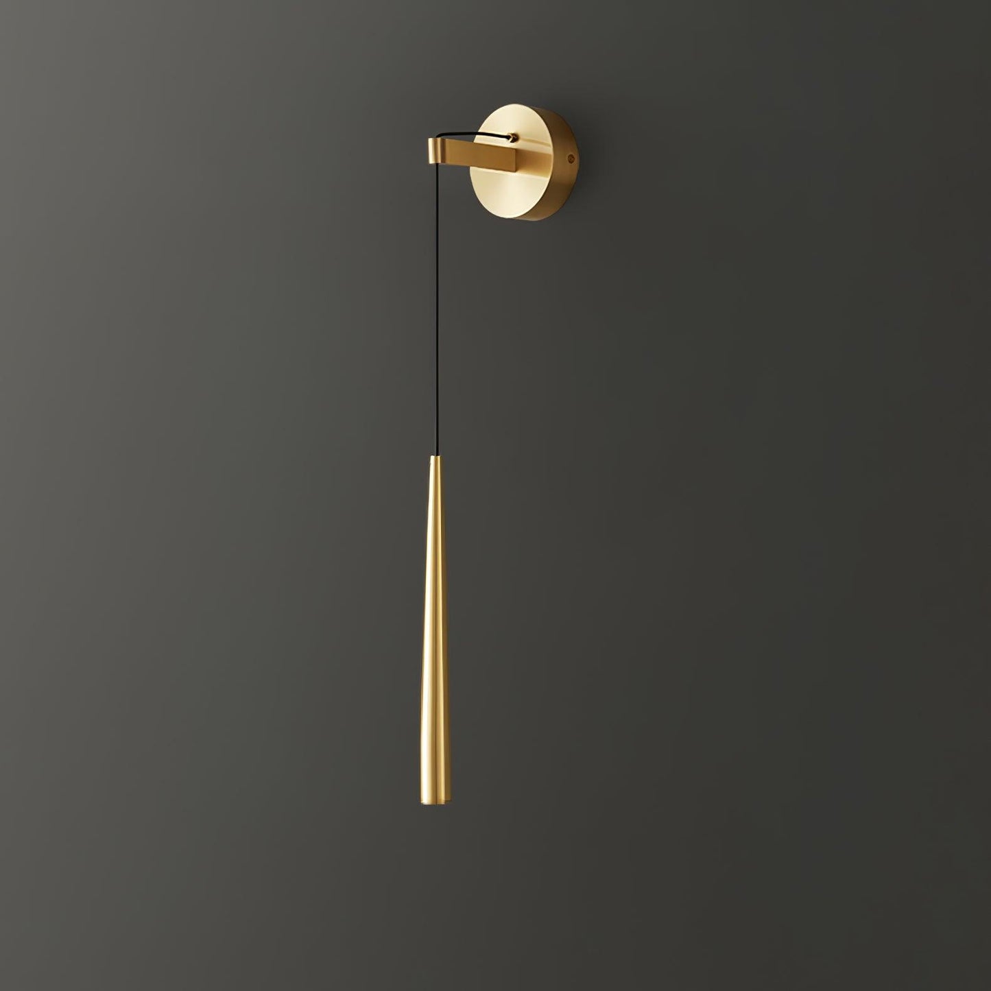 Crystal Wall Lamp | Conical Design | Brass or Black