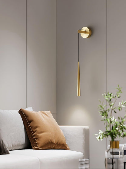 Crystal Wall Lamp | Conical Design | Brass or Black