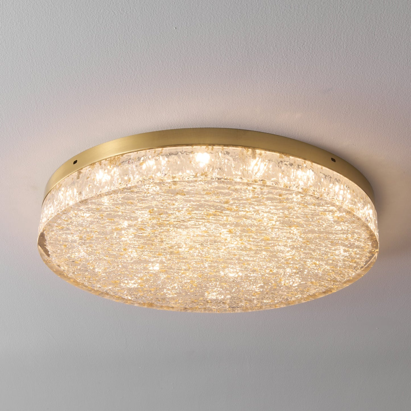 Crystal Core Ceiling Lamp | Brass & Resin | Warm/Neutral/Cool Light