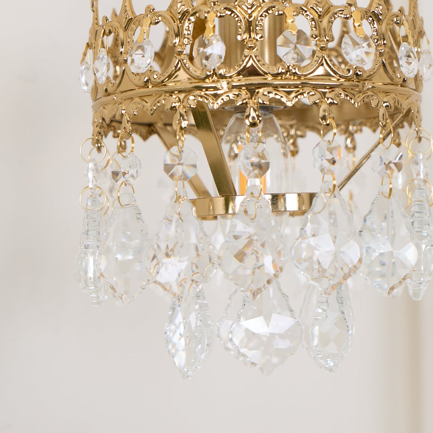 Crystal Crown Sconce | Crystal & Iron | Copper Plated