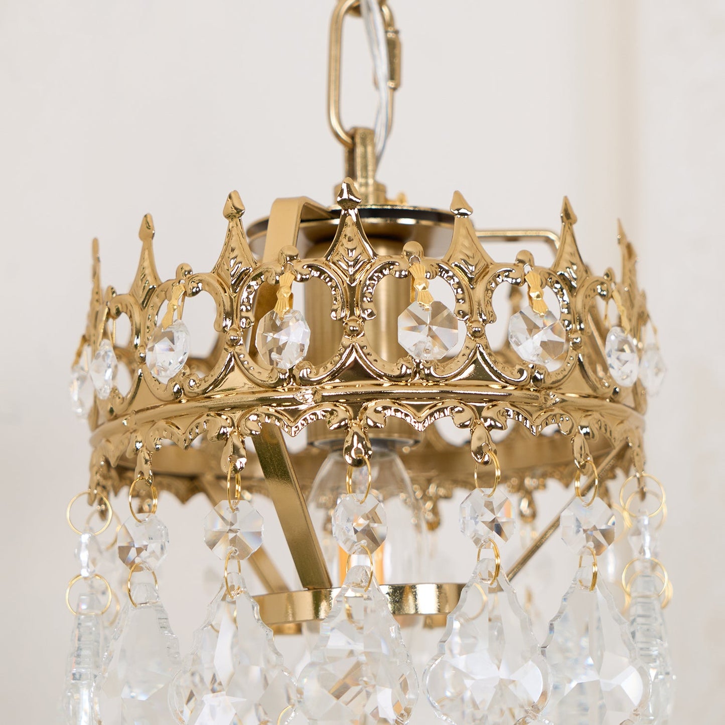 Crystal Crown Sconce | Crystal & Iron | Copper Plated