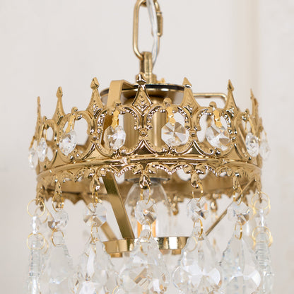 Crystal Crown Sconce | Crystal & Iron | Copper Plated
