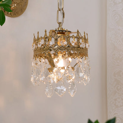 Crystal Crown Sconce | Crystal & Iron | Copper Plated