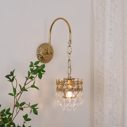 Crystal Crown Sconce | Crystal & Iron | Copper Plated