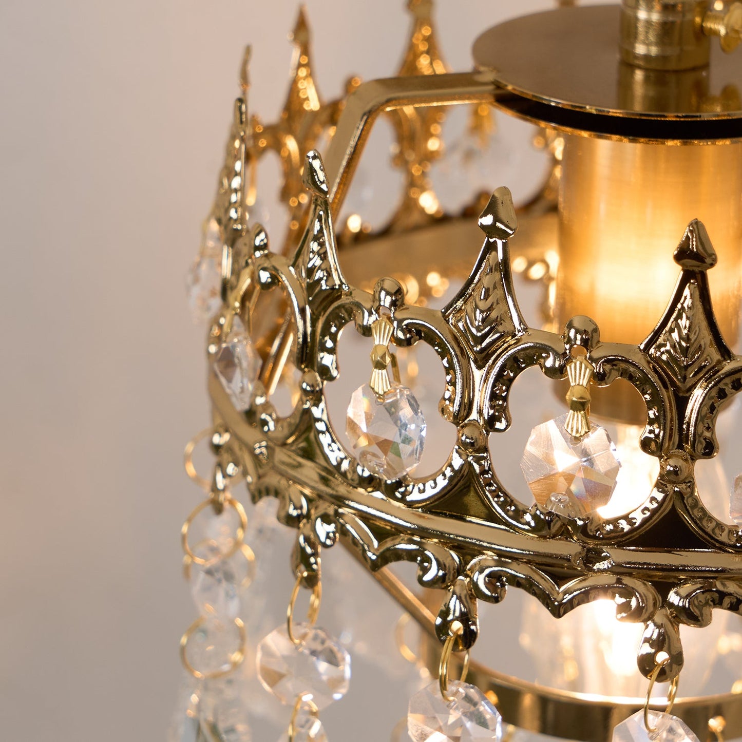 Crystal Crown Sconce | Crystal & Iron | Copper Plated