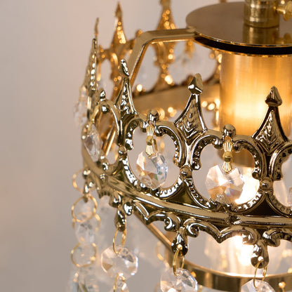 Crystal Crown Sconce | Crystal & Iron | Copper Plated