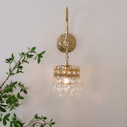 Crystal Crown Sconce | Crystal & Iron | Copper Plated