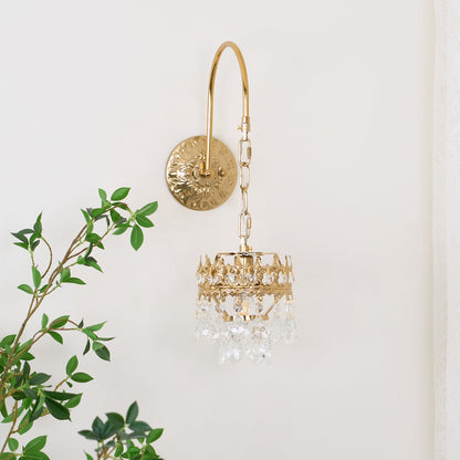 Crystal Crown Sconce | Crystal & Iron | Copper Plated