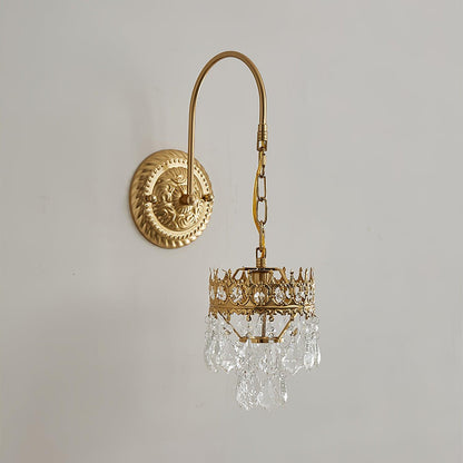 Crystal Crown Sconce | Crystal & Iron | Copper Plated