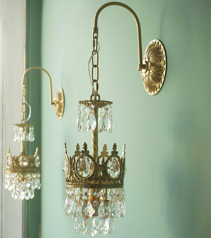 Crystal Crown Wall Light | Crystal & Iron | Copper Plated
