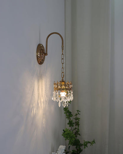 Crystal Crown Sconce | Crystal & Iron | Copper Plated