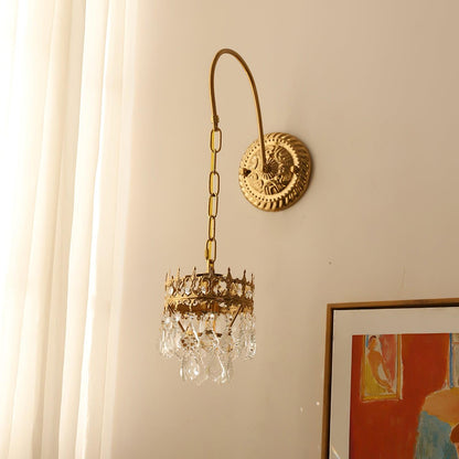Crystal Crown Sconce | Crystal & Iron | Copper Plated