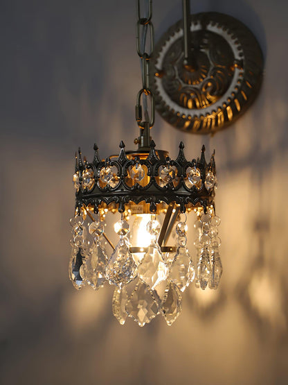 Crystal Crown Sconce | Crystal & Iron | Copper Plated