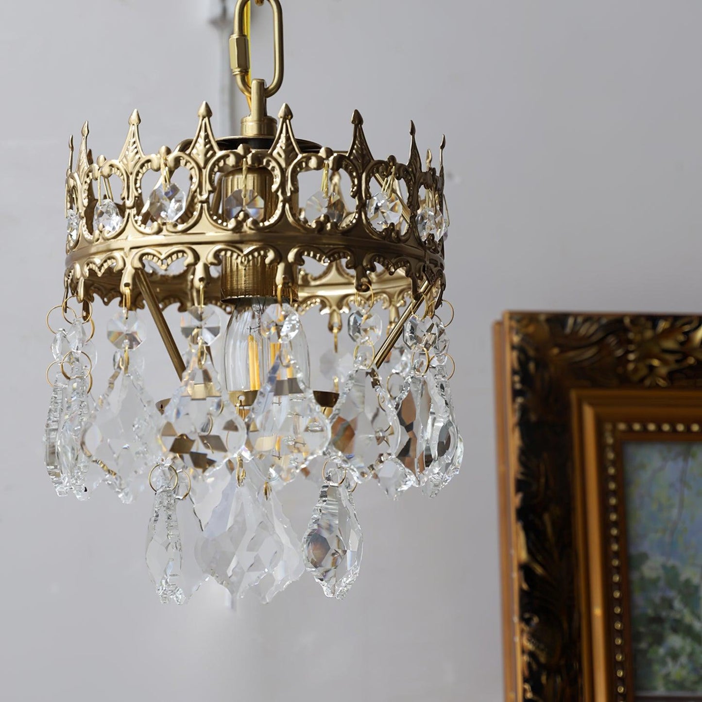 Crystal Crown Sconce | Crystal & Iron | Copper Plated
