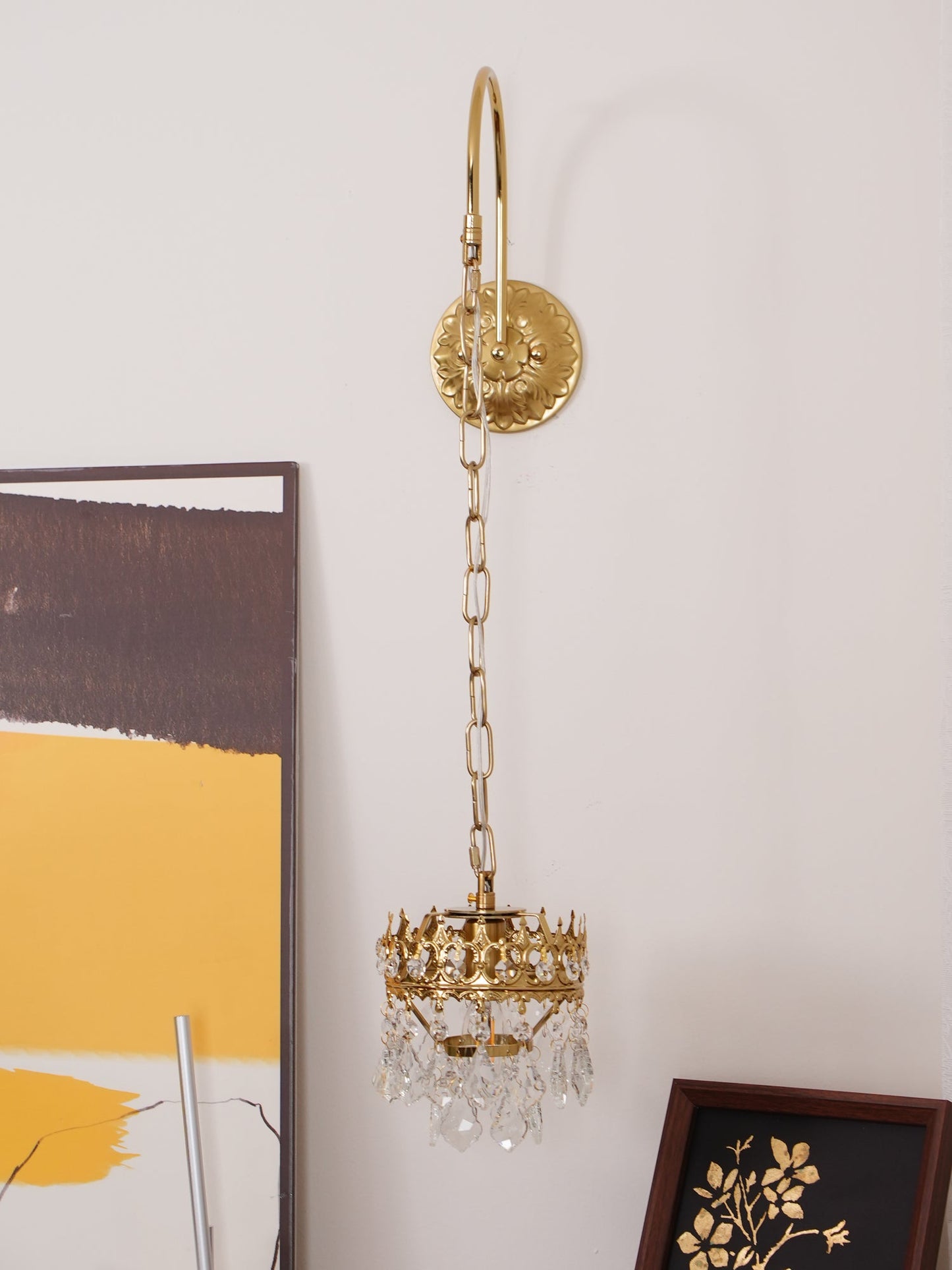 Crystal Crown Sconce | Crystal & Iron | Copper Plated