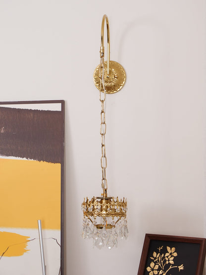 Crystal Crown Sconce | Crystal & Iron | Copper Plated