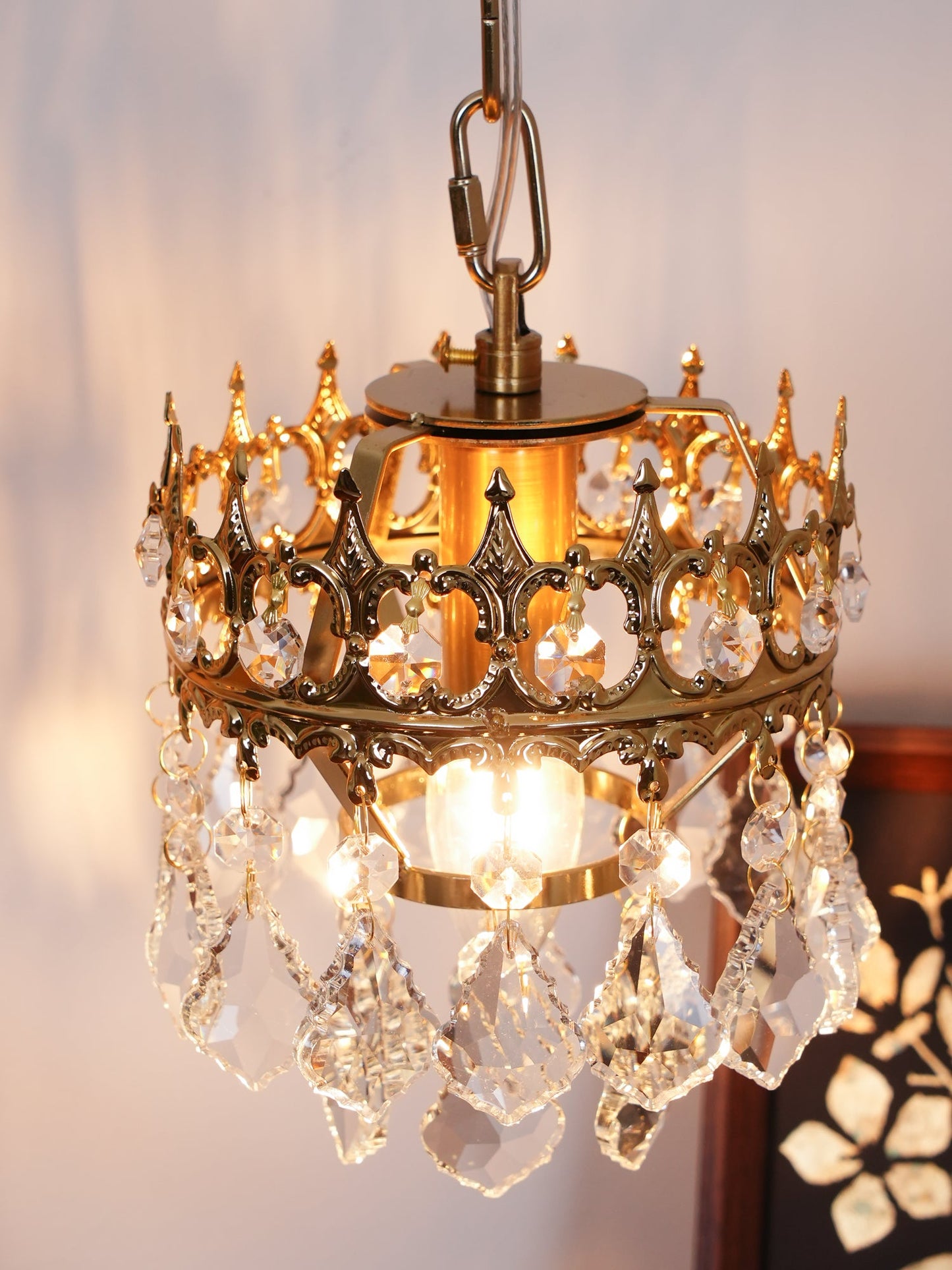 Crystal Crown Sconce | Crystal & Iron | Copper Plated