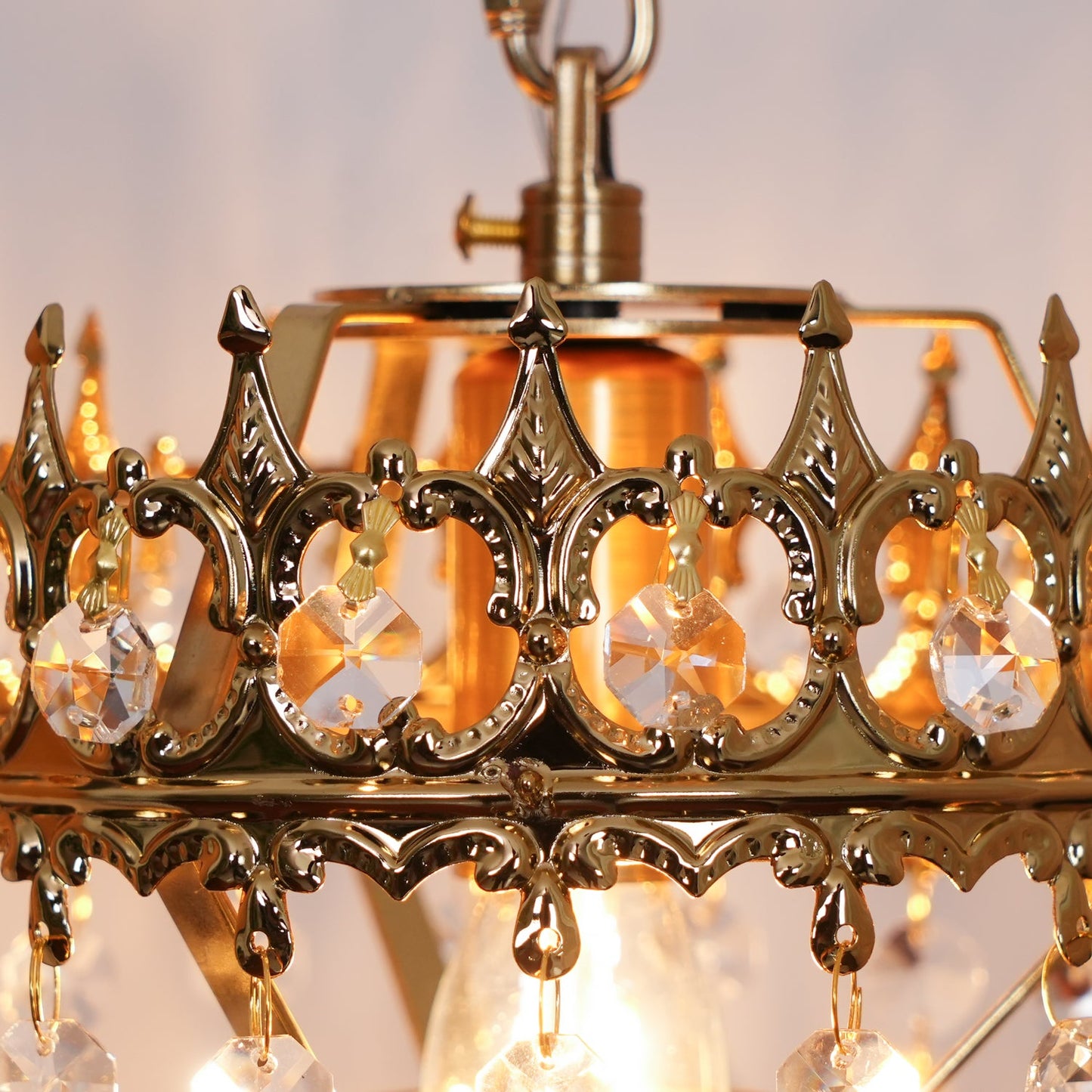 Crystal Crown Sconce | Crystal & Iron | Copper Plated
