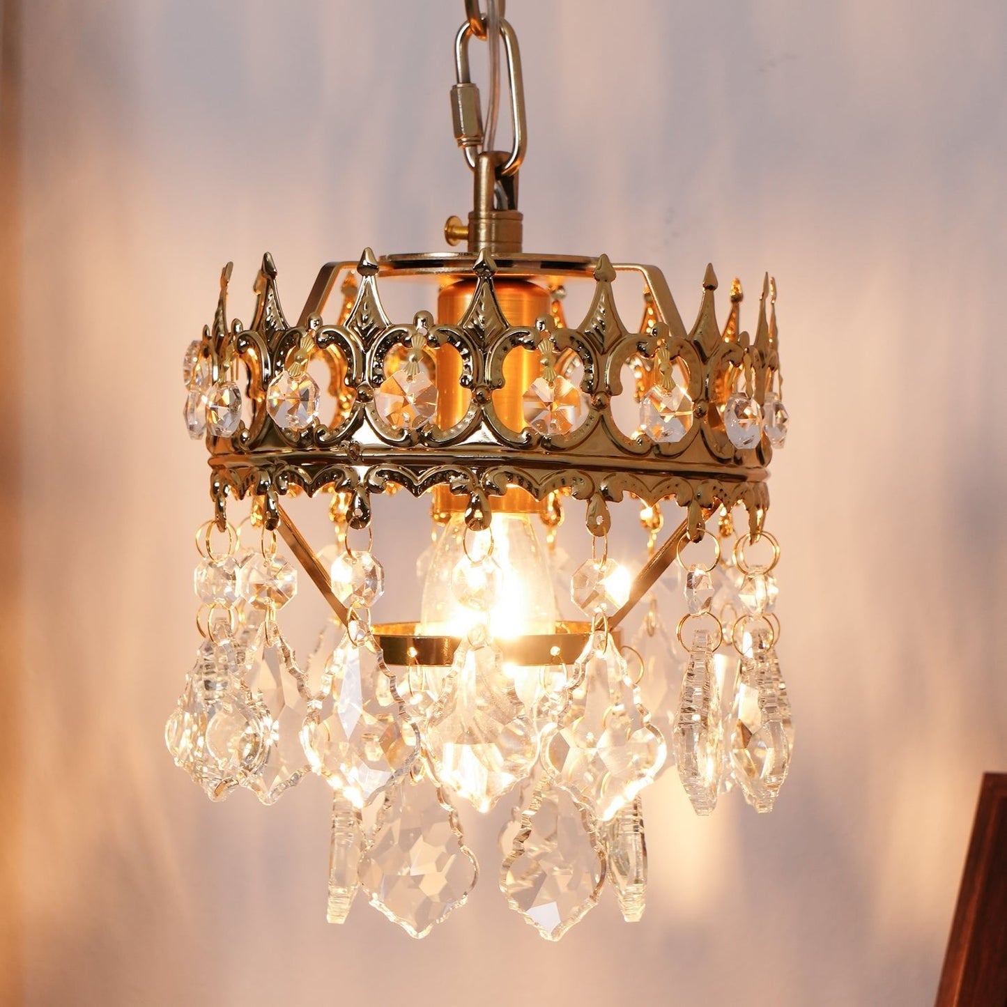 Crystal Crown Sconce | Crystal & Iron | Copper Plated