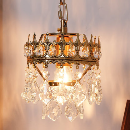 Crystal Crown Sconce | Crystal & Iron | Copper Plated