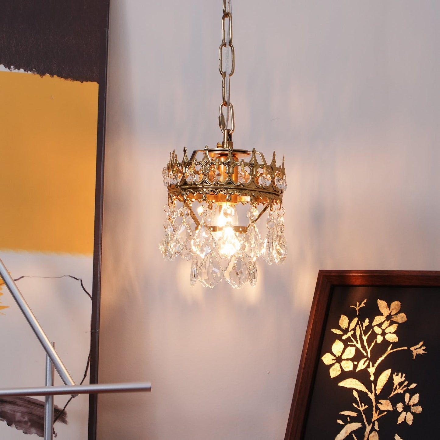 Crystal Crown Sconce | Crystal & Iron | Copper Plated