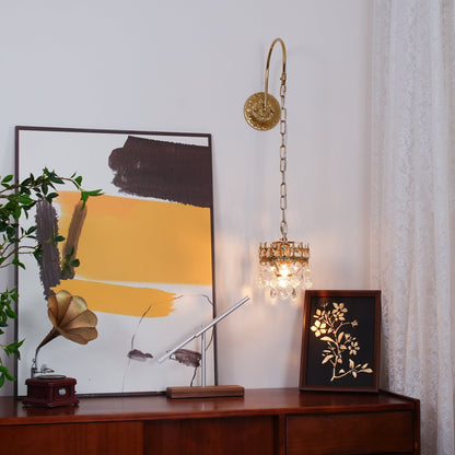 Crystal Crown Sconce | Crystal & Iron | Copper Plated