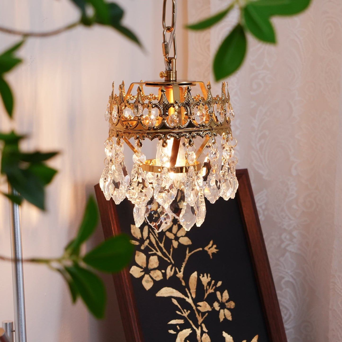 Crystal Crown Sconce | Crystal & Iron | Copper Plated