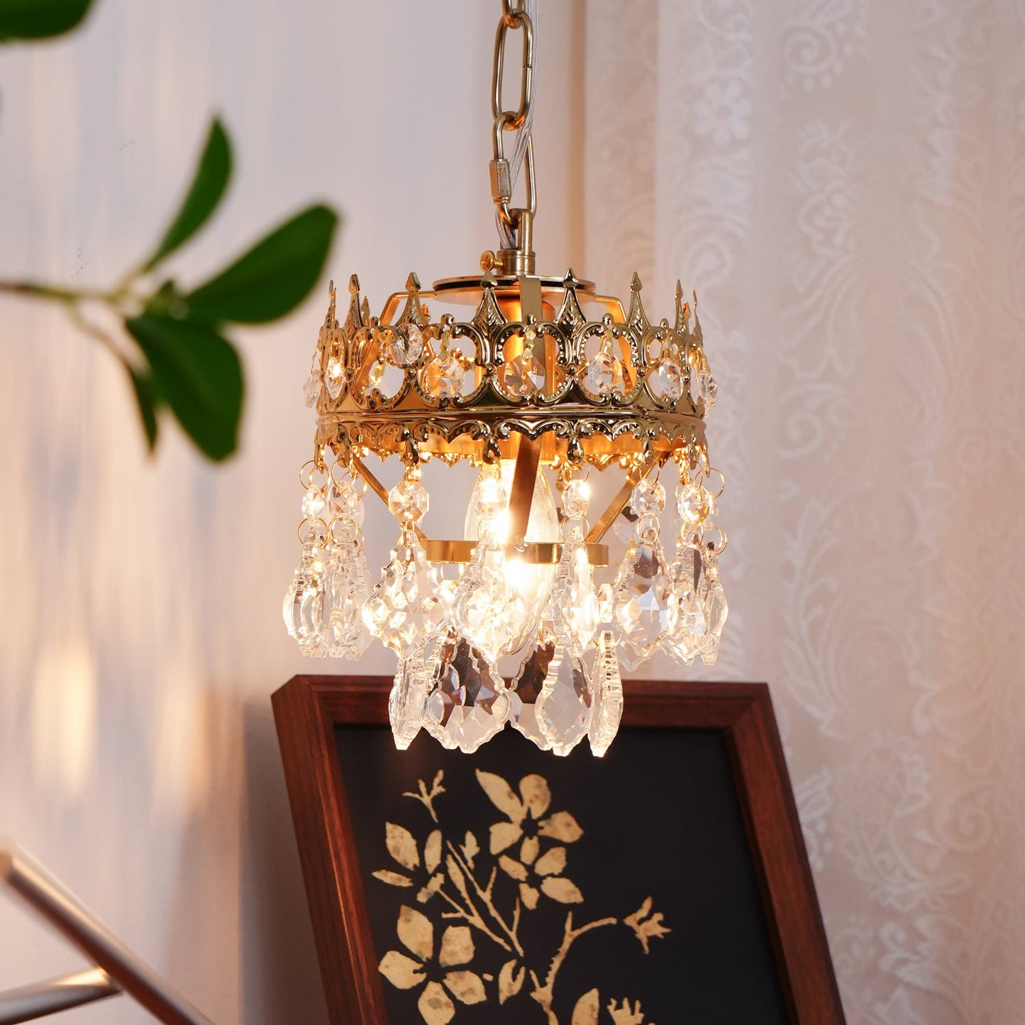 Crystal Crown Sconce | Crystal & Iron | Copper Plated