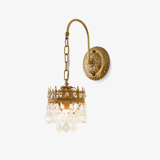 Crystal Crown Sconce | Crystal & Iron | Copper Plated