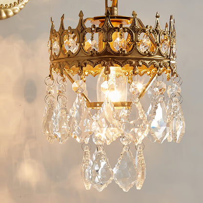 Crystal Crown Sconce | Crystal & Iron | Copper Plated