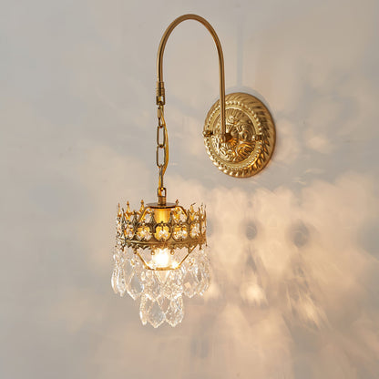 Crystal Crown Sconce | Crystal & Iron | Copper Plated